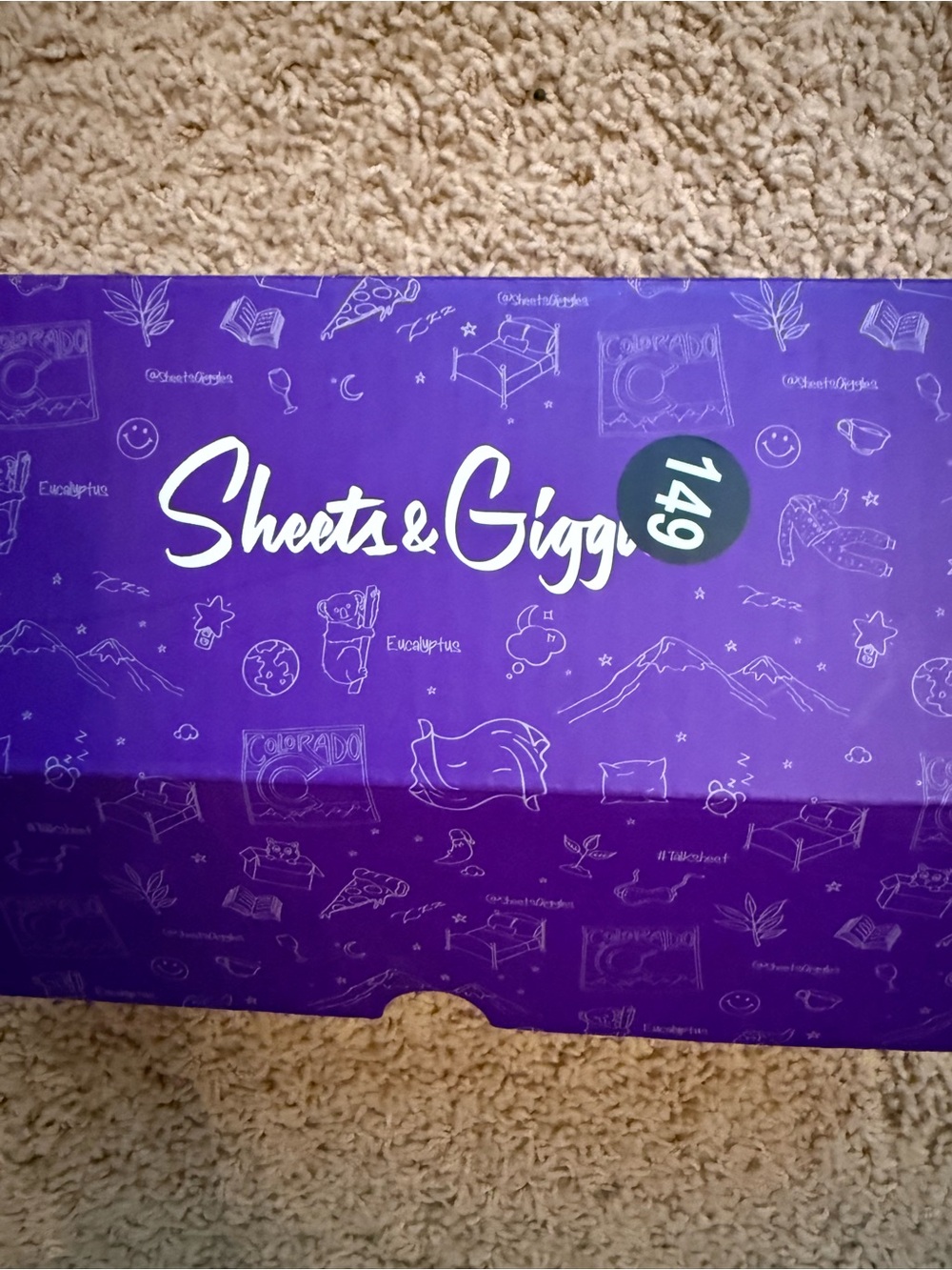 Sheets & Giggles Eucalyptus Pillowcase/sleep mask Set - Purple